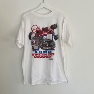 Vintage Dale Earnhardt 1993 Winston Cup Champion NASCAR White Shirt Mens XL USA